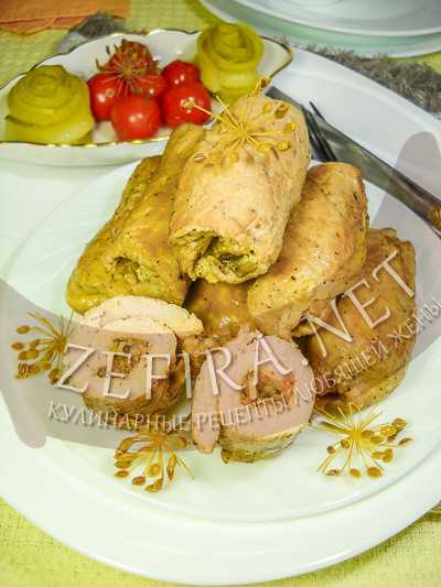 Мясные рулетики из свинины