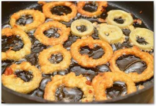 Луковые кольца в кляре с сыром, без яиц или муки