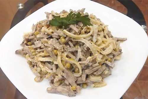 Салат из свиного сердца